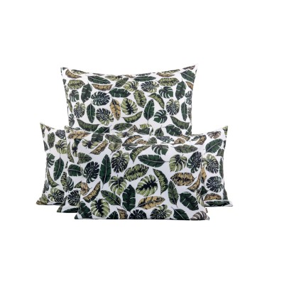 Coussin d'extérieur motif feuilles vertes Cayo