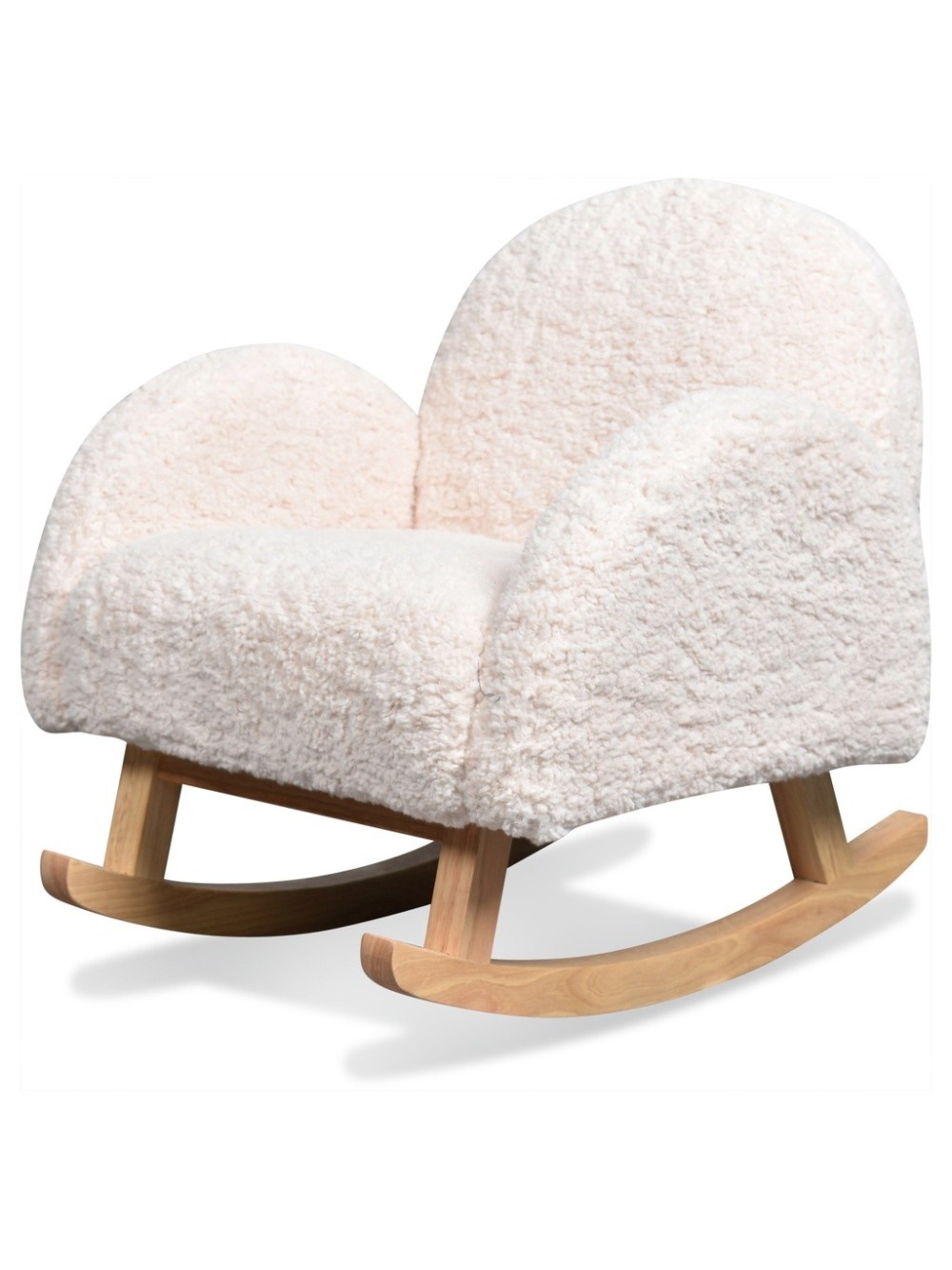 Mini fauteuil à bascule Choupi doudou imitation fourrure (L.45xP.53xH.51cm)