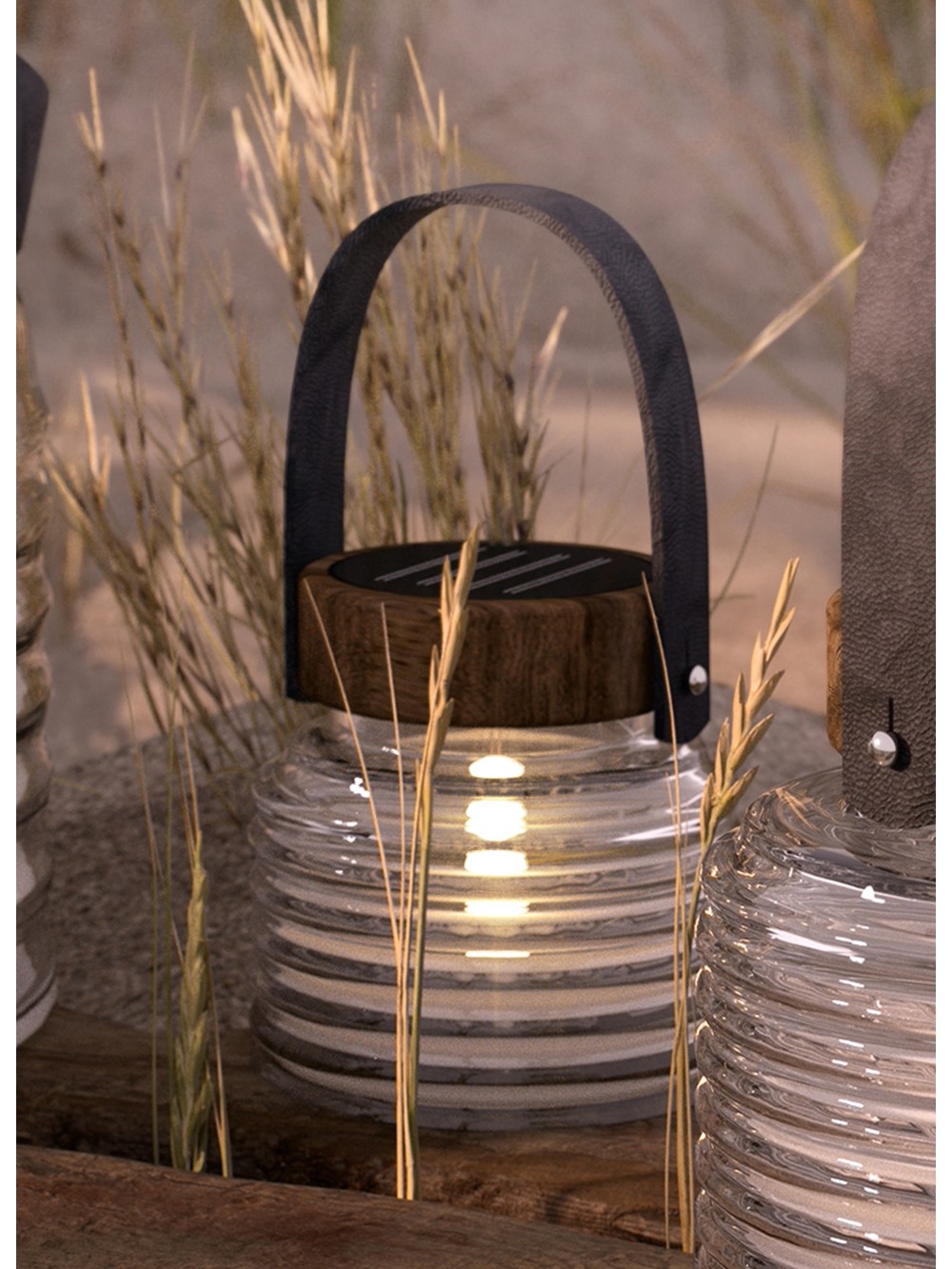 POT ASTON SOLAR D12XH12CM NOIR/MARRON