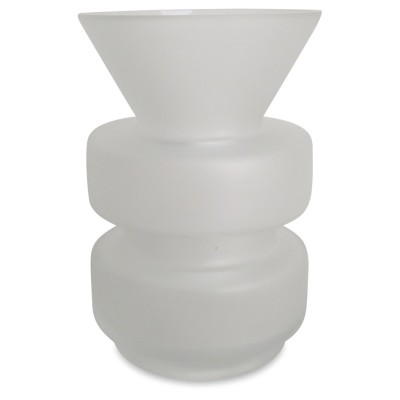 VASE ENTON BLANC SATINE D.9 H.14CM