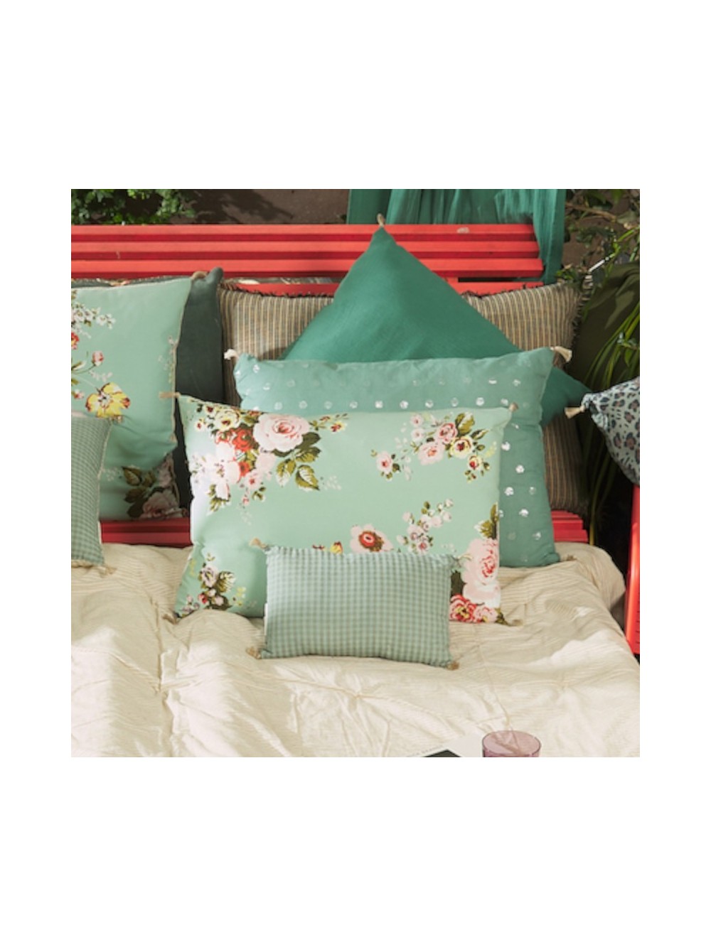 BANGALORE ETE COUSSIN CELADON 40X55