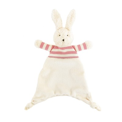 Doudou lapin avec marinière rose