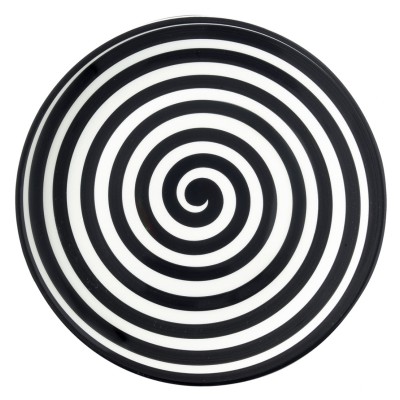 ASSIETTE PLATE EN CERAMIQUE D27 CM NERO SPIRALE