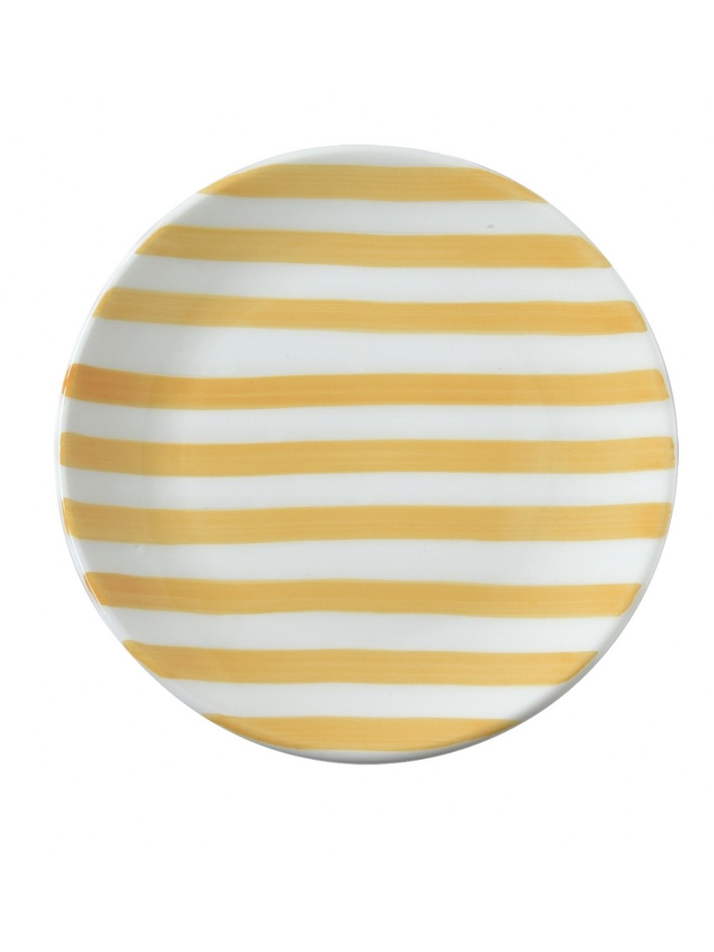 ASSIETTE DESSERT EN CERAMIQUE D 20.5 CM GIALLO RIGHE