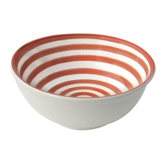 SALADIER EN CERAMIQUE D27 CM TERRACOTA SPIRALE