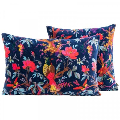 Coussin velours Birdy Denim