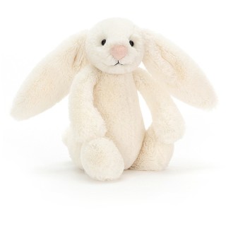 Petite peluche lapin grandes oreilles blanc