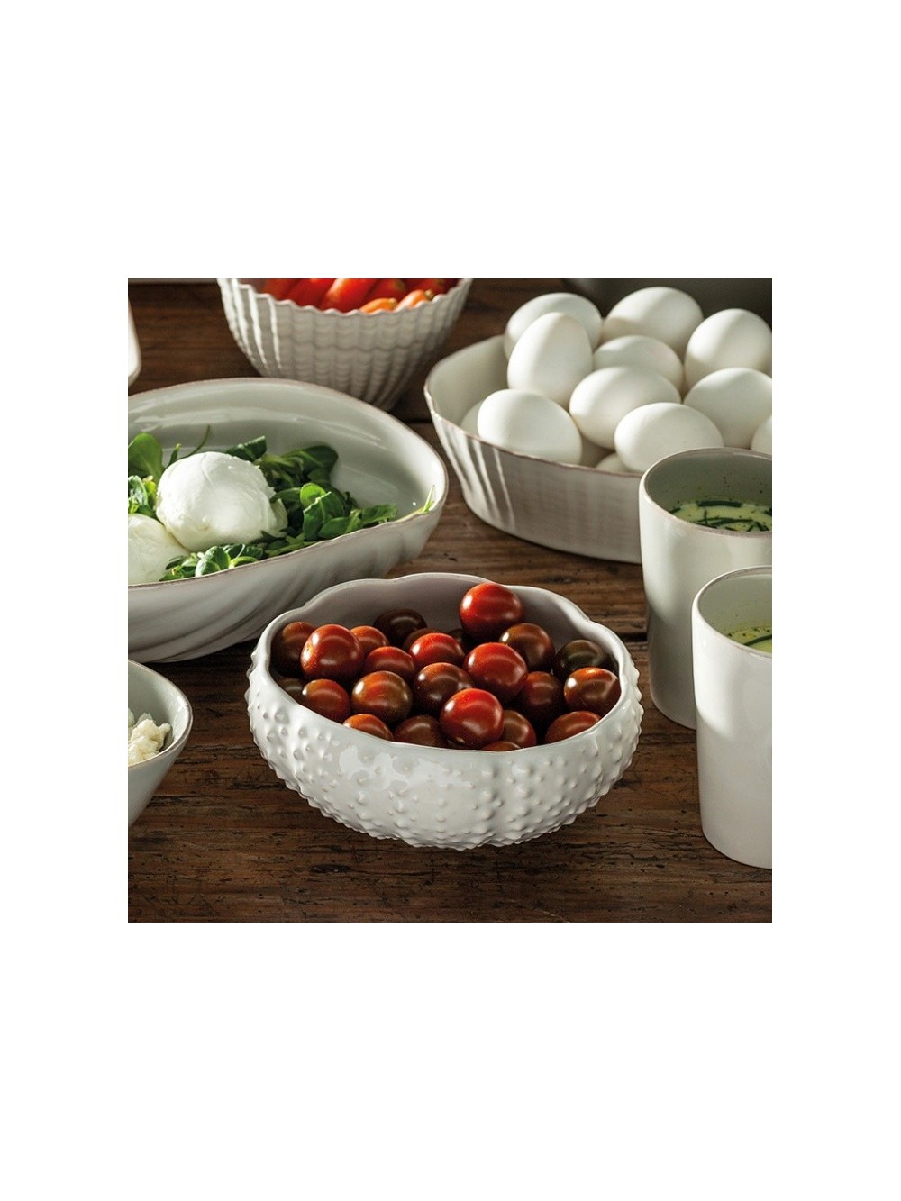 SALADIER EN GRÈS, APARTE WHITE 18 CM