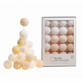 Guirlande COFFRET lumineuse 20 boules tissées UYUNI