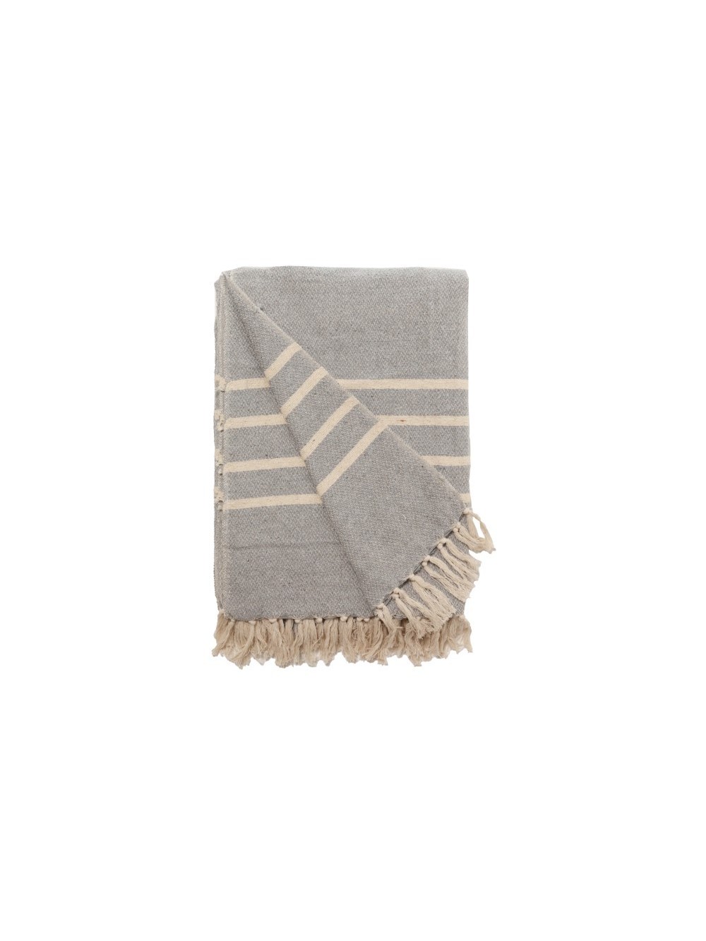 PLAIDThrows-Mila-Grey/Natural, 130x180 cm