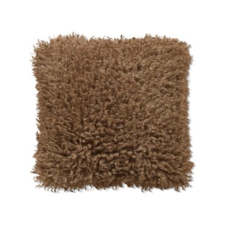 COUSSIN OCTAVE FAUSSE FOURRURE BOUCLEE CAMEL 45X45CM