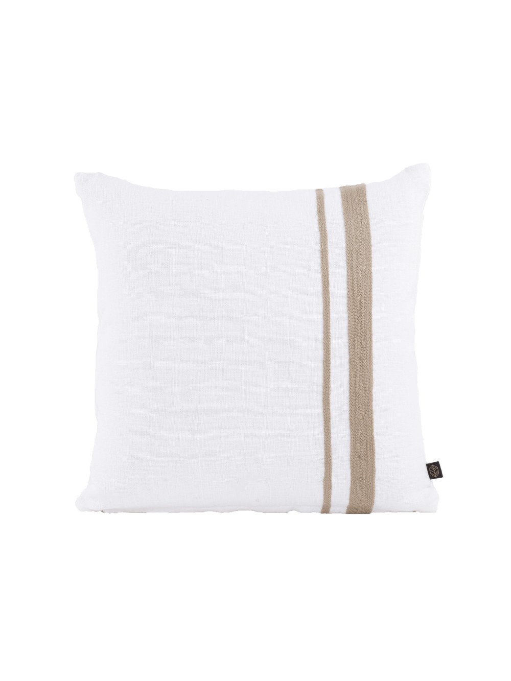 Coussin en lin et broderie MALAGA