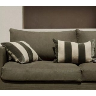 Coussin en lin et velours - Brisbane