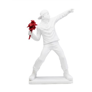 Figurine décorative Street Art Bouquet blanc 67cm