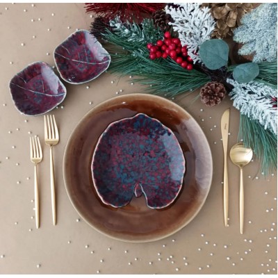 Assiette feuille d'alchémille - Riviera vigne Ø 18 cm