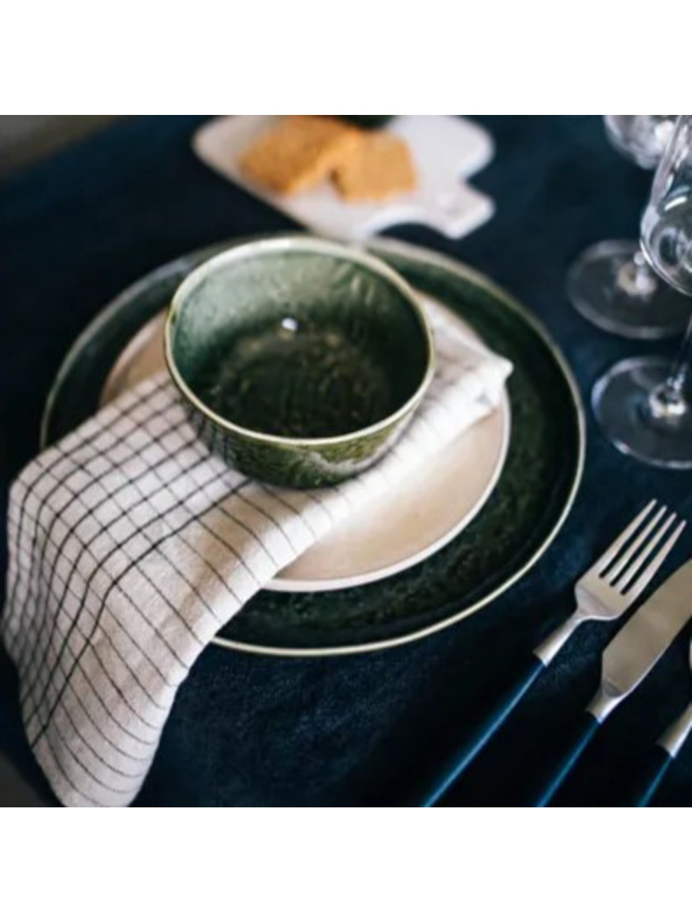 Assiette à dîner - Spiró vert foncé