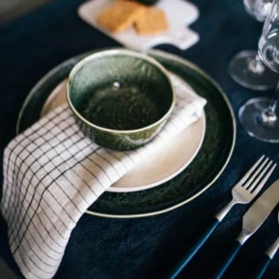 Assiette à dîner - Spiró vert foncé