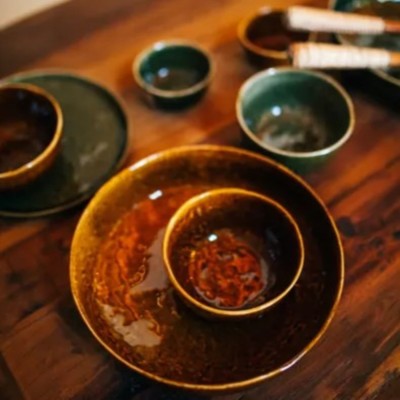 Assiette creuse - Spiró brun