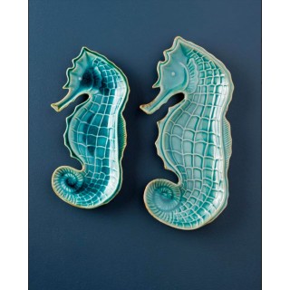 Petite assiette aqua - Hippocampe