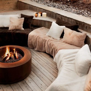 Housse de coussin en fausse fourrure - Chamonix