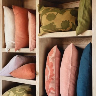 Coussin en coton brodé - Odyssée