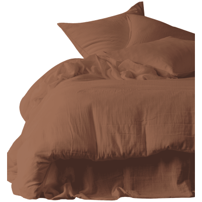 Drap housse en double voile de percale de coton 130g/m2 - Mykonos