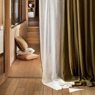 Rideau à oeillets en lin et coton - Figari