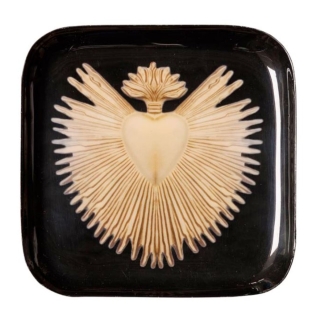 Vide poche Ex-voto flamme dorée H:16 Pr:16 cm Vide poche Ex-voto flamme dorée H:16 Pr:16 cm