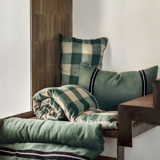 Housse d'édredon en lin lavé tissé - Palma