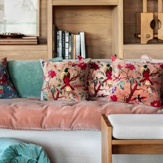Housse de coussin en velours - Birdy