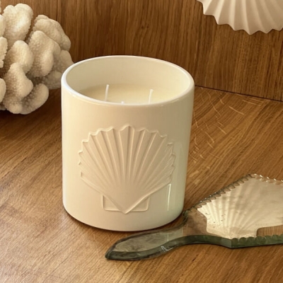 Bougie d'intérieur en céramique Modèle Calypso H 22cm - Monochromic