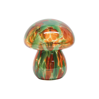 Lampe décorative champi tacheté Noël à piles D13,5 H15,5cm