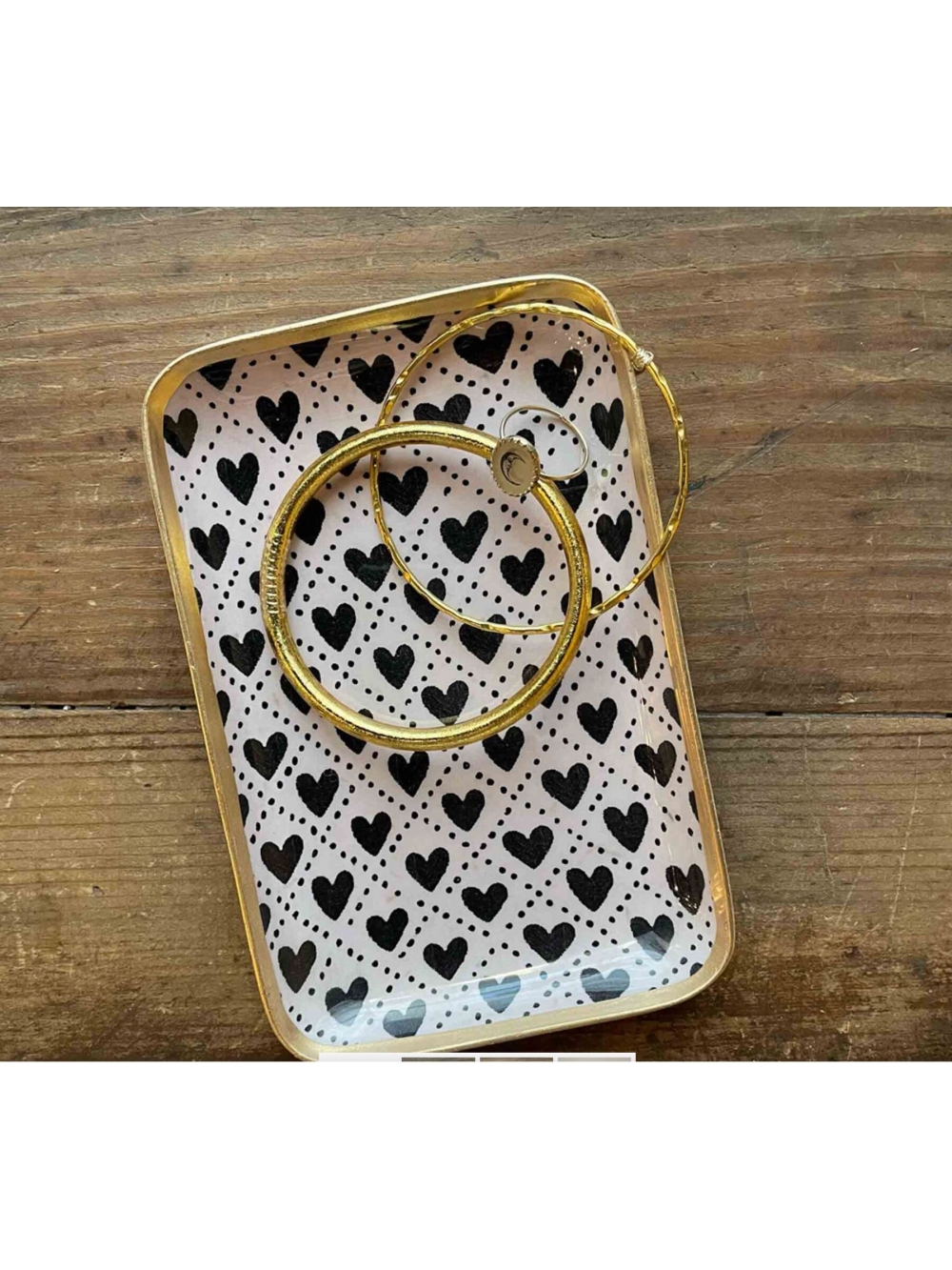 Plateau solo - Les coeurs 15,3 x 10 x 1,6 cm