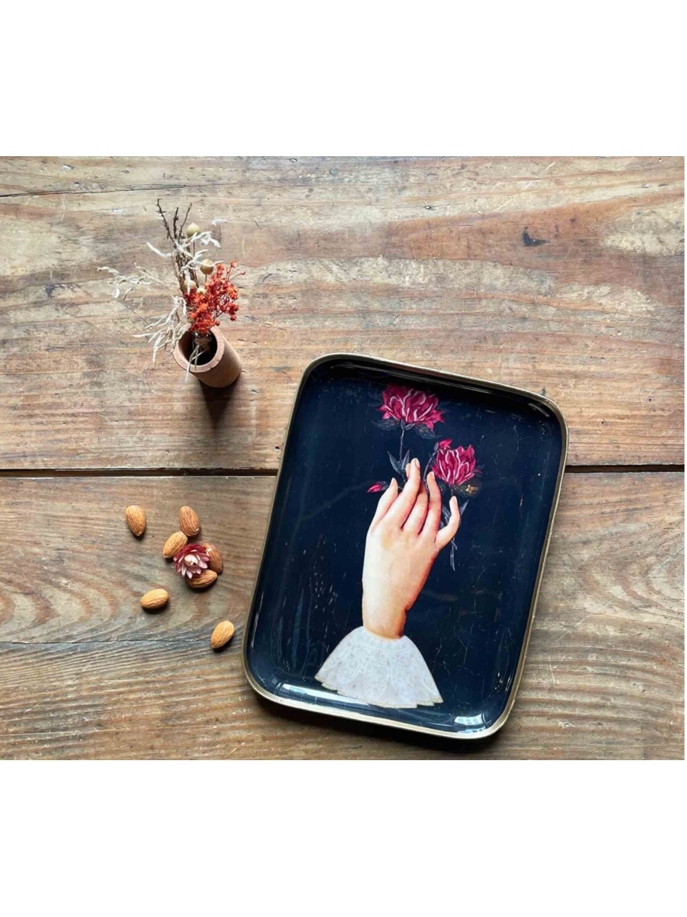 Demi plateau - Flore 24,5 x 19 cm, H 1 cm