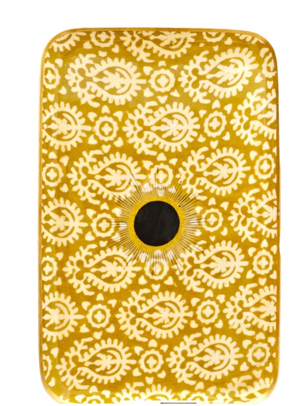 Plateau rectangulaire Sunburn ocre - 42 x 26,5 x 2 cm