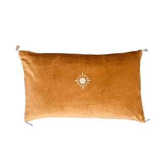 Coussin en velours 30x50 cm - Soleil or