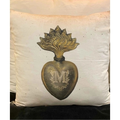 Coussin coeur 50x50 cm - Mona