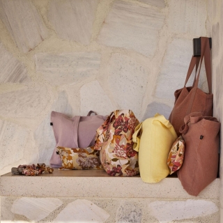 Sac cabas en lin imprimé floral - Trieste