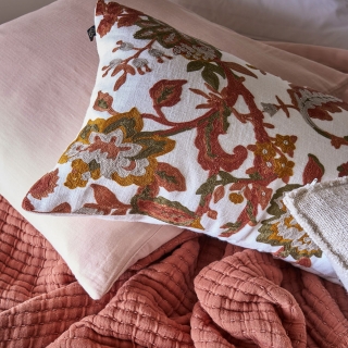 Housse de coussin en coton brodé - Bali
