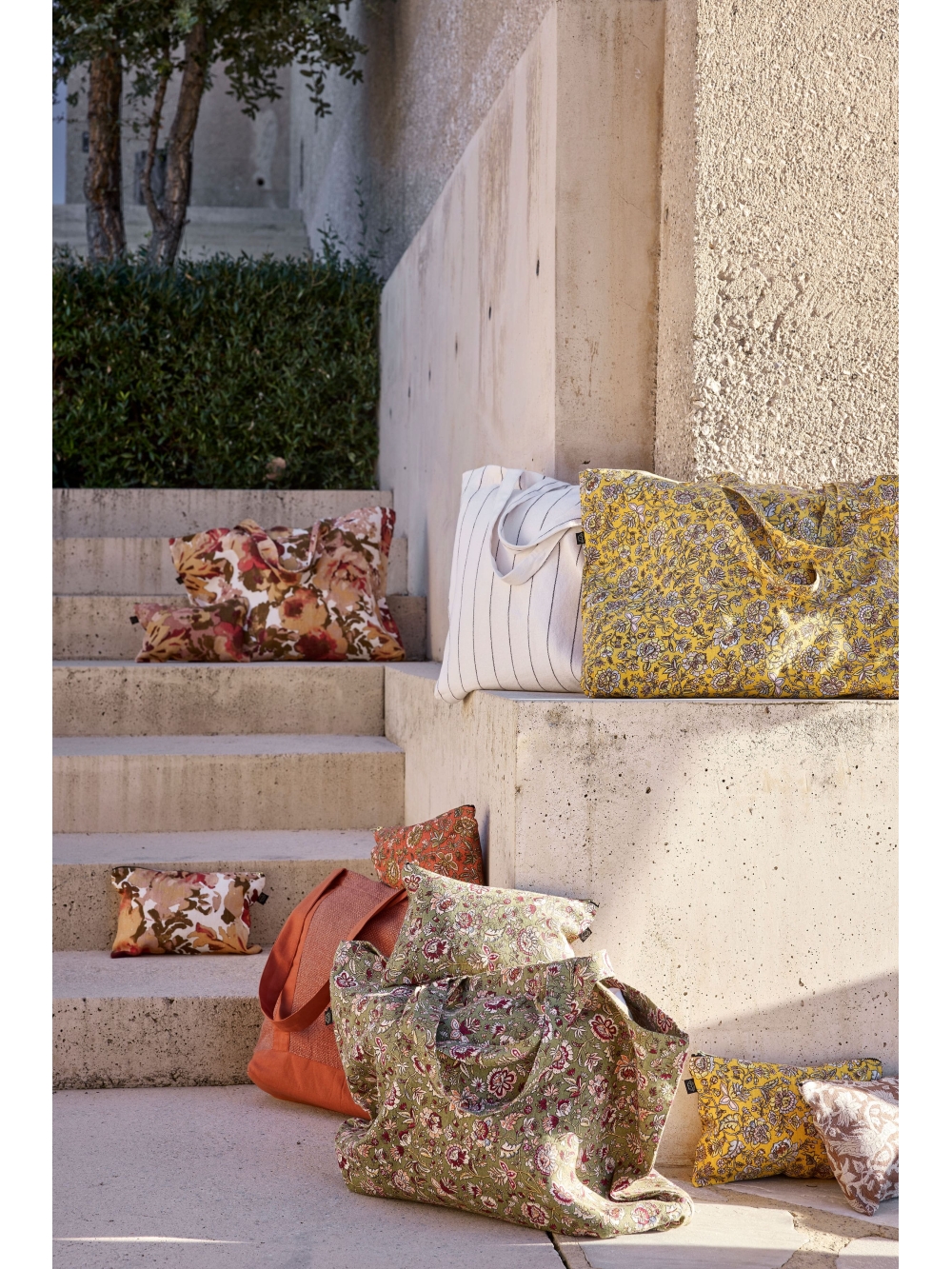 Cabas en lin imprimé floral - Samara