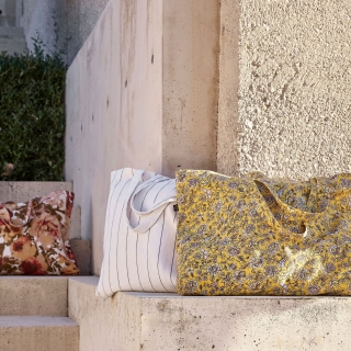 Sac cabas en lin imprimé floral - Samara
