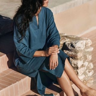 Tunique en gaze de coton L/XL - Mykonos