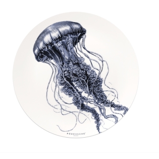 SET DE TABLE VINYLE ROND PODEVACHE XS Ø38 - EURYALE MEDUSE BLEU - PDV 06253