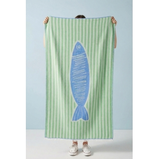 Serviette de plage 100% coton 95x180 cm - Fishbreak