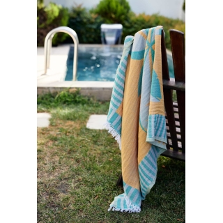 Serviette de plage TROPICANA 100% coton Palmier   - 90X170cm - 420gr