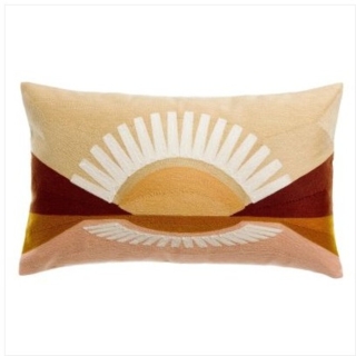 Coussin brodé Eol Naturel 30 x 50cm