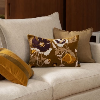Housse de coussin en velours brodé - Bristol