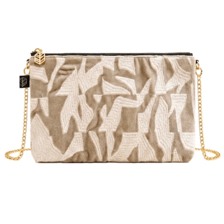 Pochette en velours de coton brodé - Milton