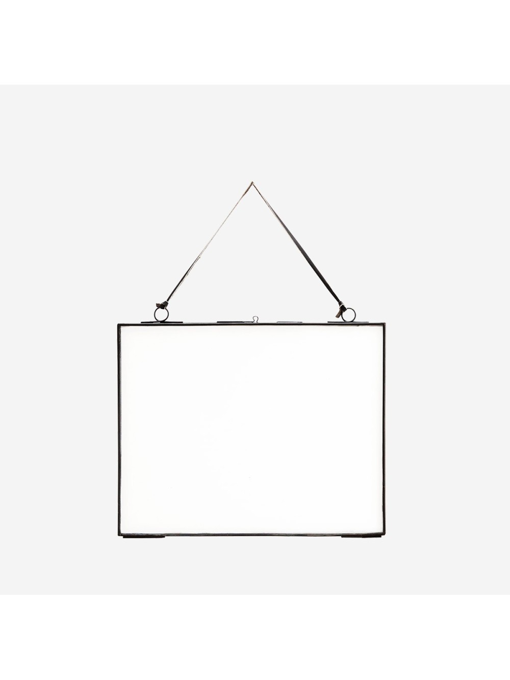 CADRE PHOTO A SUSPENDRE 25X20 CM NOIR CORDON CUIR