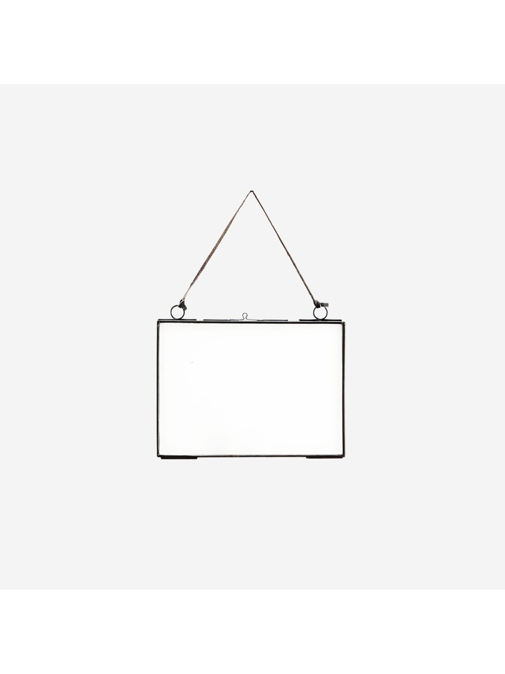 CADRE PHOTO A SUSPENDRE 18X13 CM NOIR CORDON CUIR